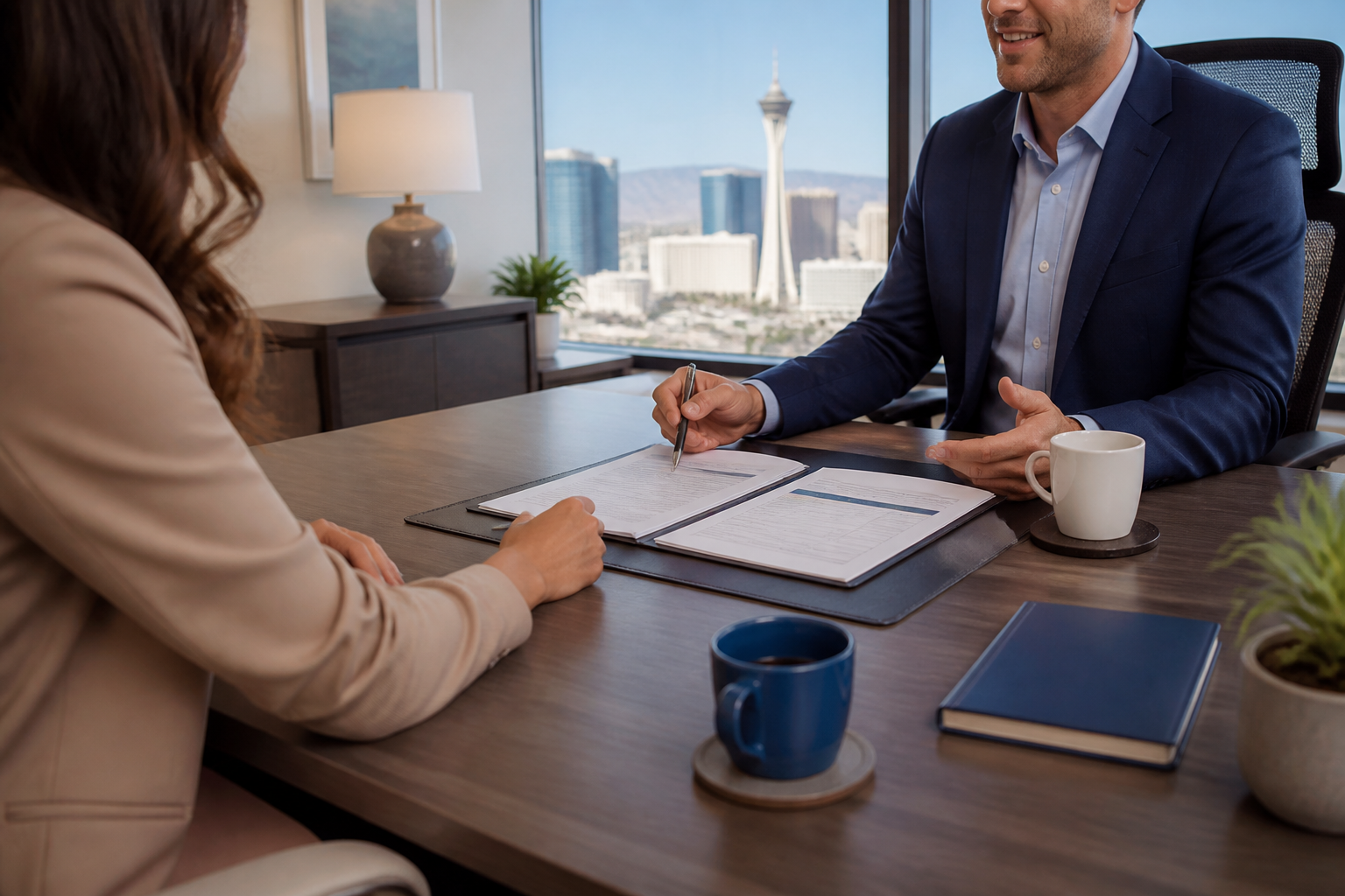 Local insurance consultation in a modern Las Vegas office